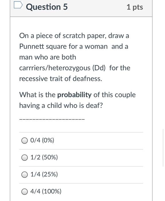 Solved Question Pts Hemophilia Is A Sex Linked Chegg