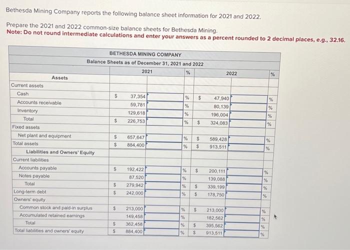 Solved Bethesda Mining Company Reports The Following Balance Chegg