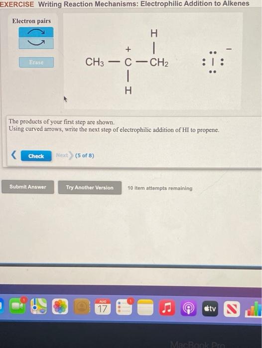 Solved EXERCISE Writing Reaction Mechanisms Electrophilic Chegg