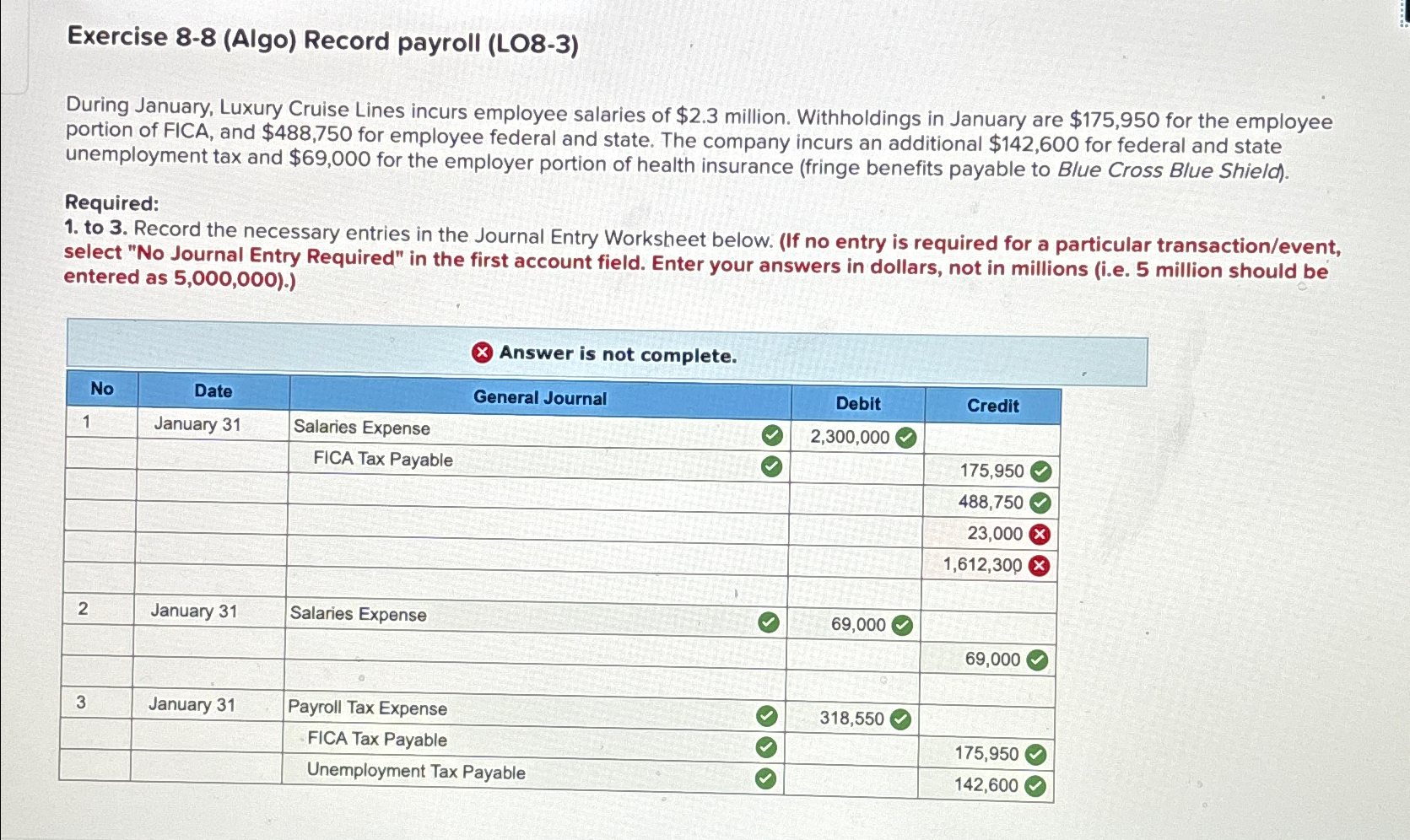 Solved Exercise Algo Record Payroll Lo During Chegg