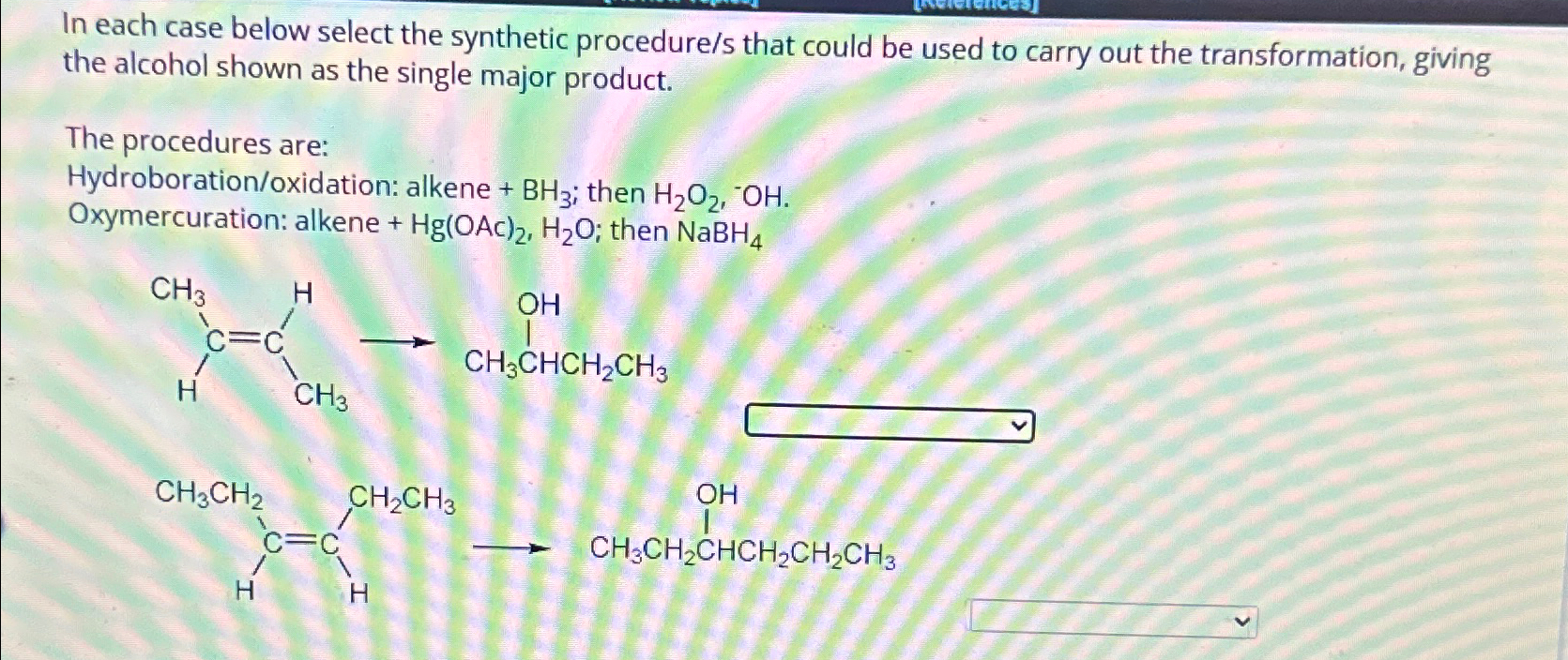 Solved In Each Case Below Select The Synthetic Procedure S Chegg