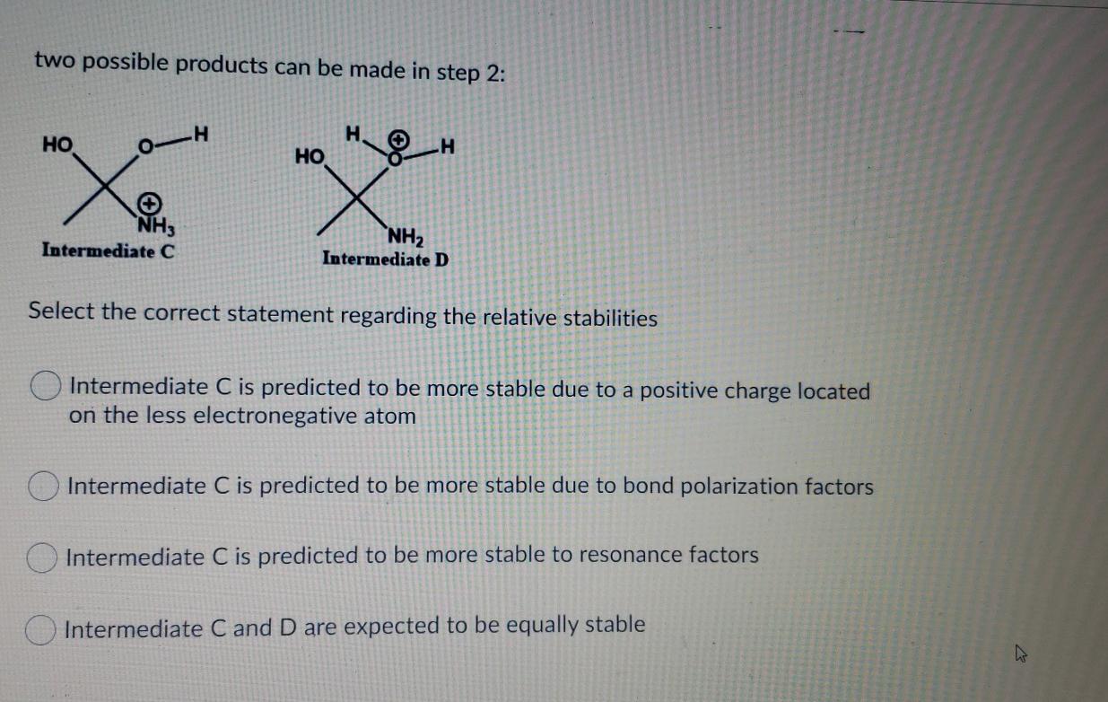 Solved In The Mechanism H Ho R H O Ho H O Nh R Nh Chegg