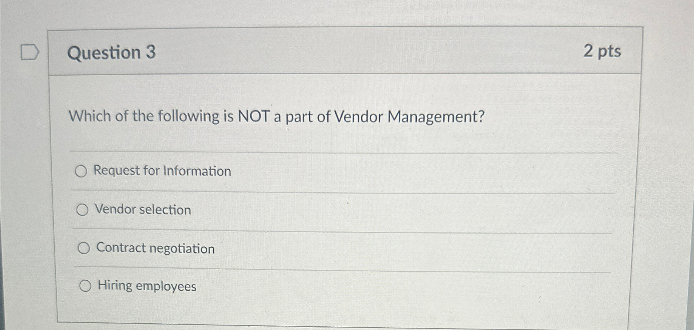 Solved Question Ptswhich Of The Following Is Not A Part Chegg