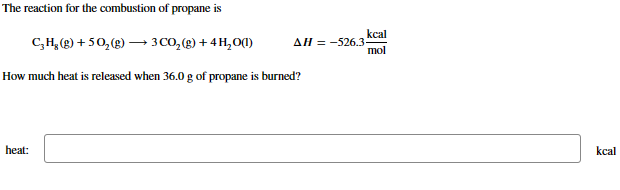 Solved The Reaction For The Combustion Of Propane Chegg