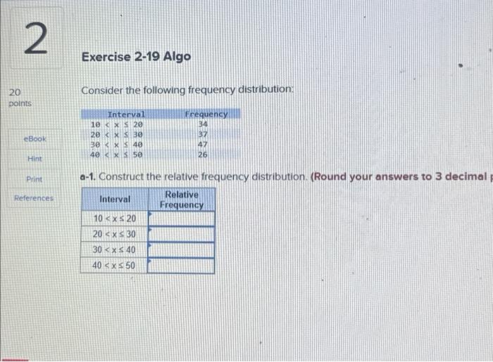 Solved Points Ebook Hint Print References Exercise Chegg