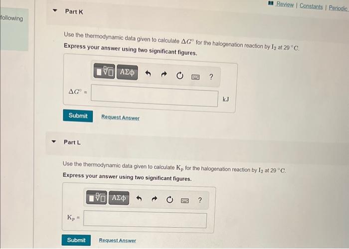 Solved Use The Thermodynamic Data Given To Calculate H For Chegg