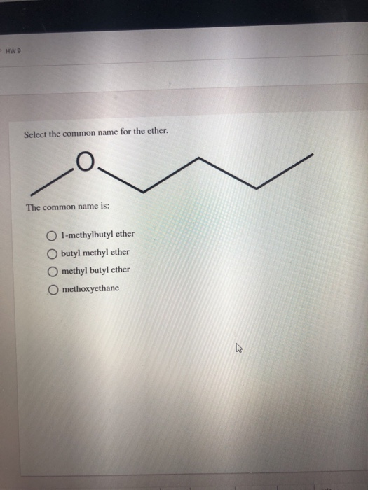 Solved Hw Select The Common Name For The Other The Common Chegg