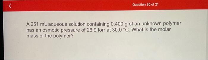 Solved A G Sample Of An Unknown Nonelectrolyte Chegg