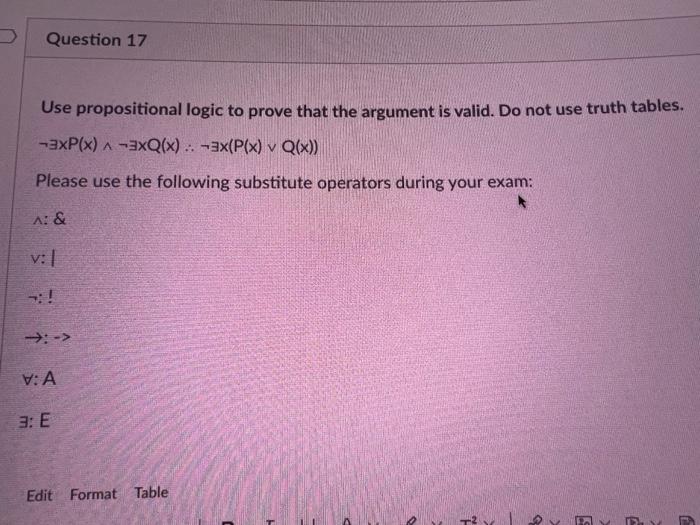 Solved Use Propositional Logic To Prove That The Argument Is Chegg