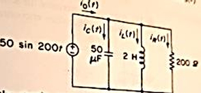 Solved Using Phasor Methods Solve For The Steady State Chegg