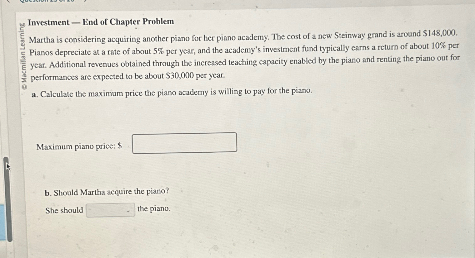 Solved Investment End Of Chapter ProblemMartha Is Chegg