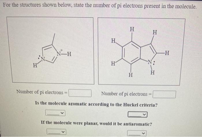 Solved For The Structures Shown Below State The Number Of Chegg