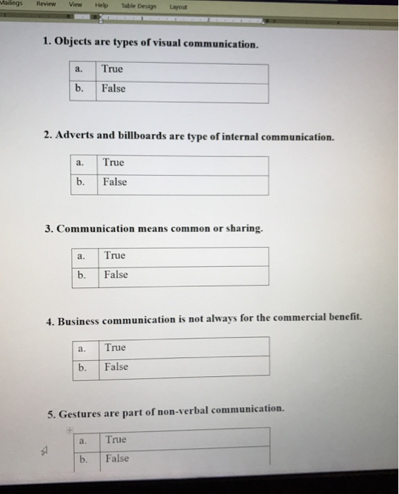 Solved Mailings Review View Help Table Design Layout Chegg