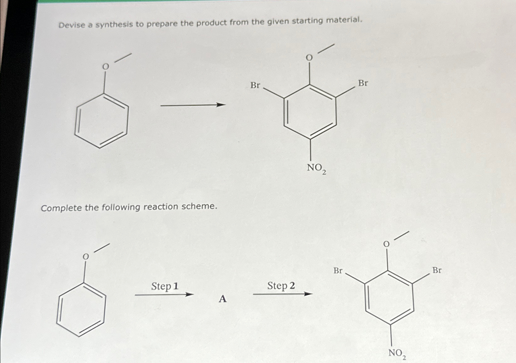 Devise A Synthesis To Prepare The Product From The Chegg