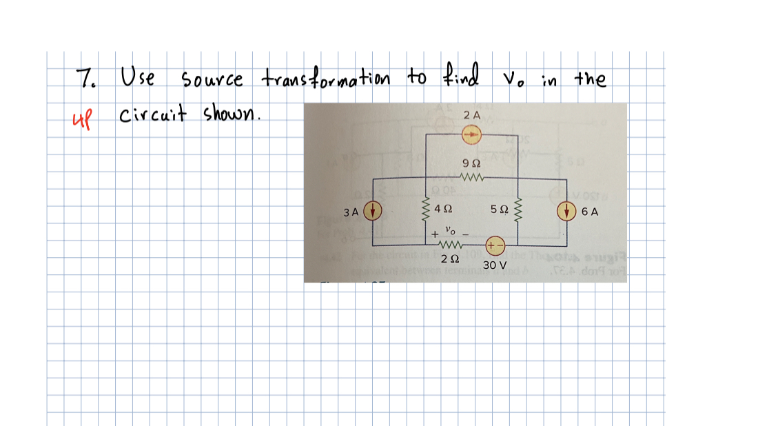 Solved Use Source Transformation To Find V In The Chegg