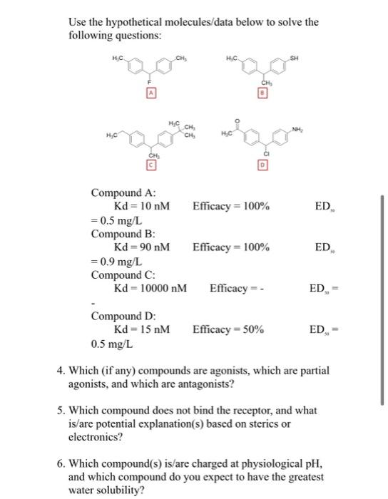 Solved Use The Hypothetical Molecules Data Below To Solve Chegg