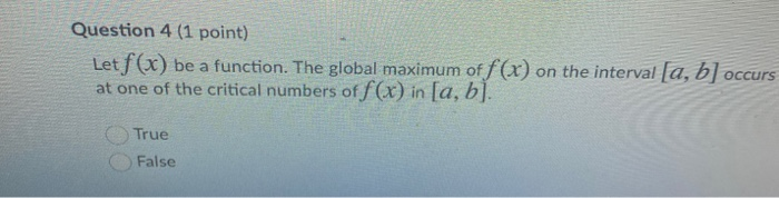 Solved Question Point Letf X Be A Function The Chegg