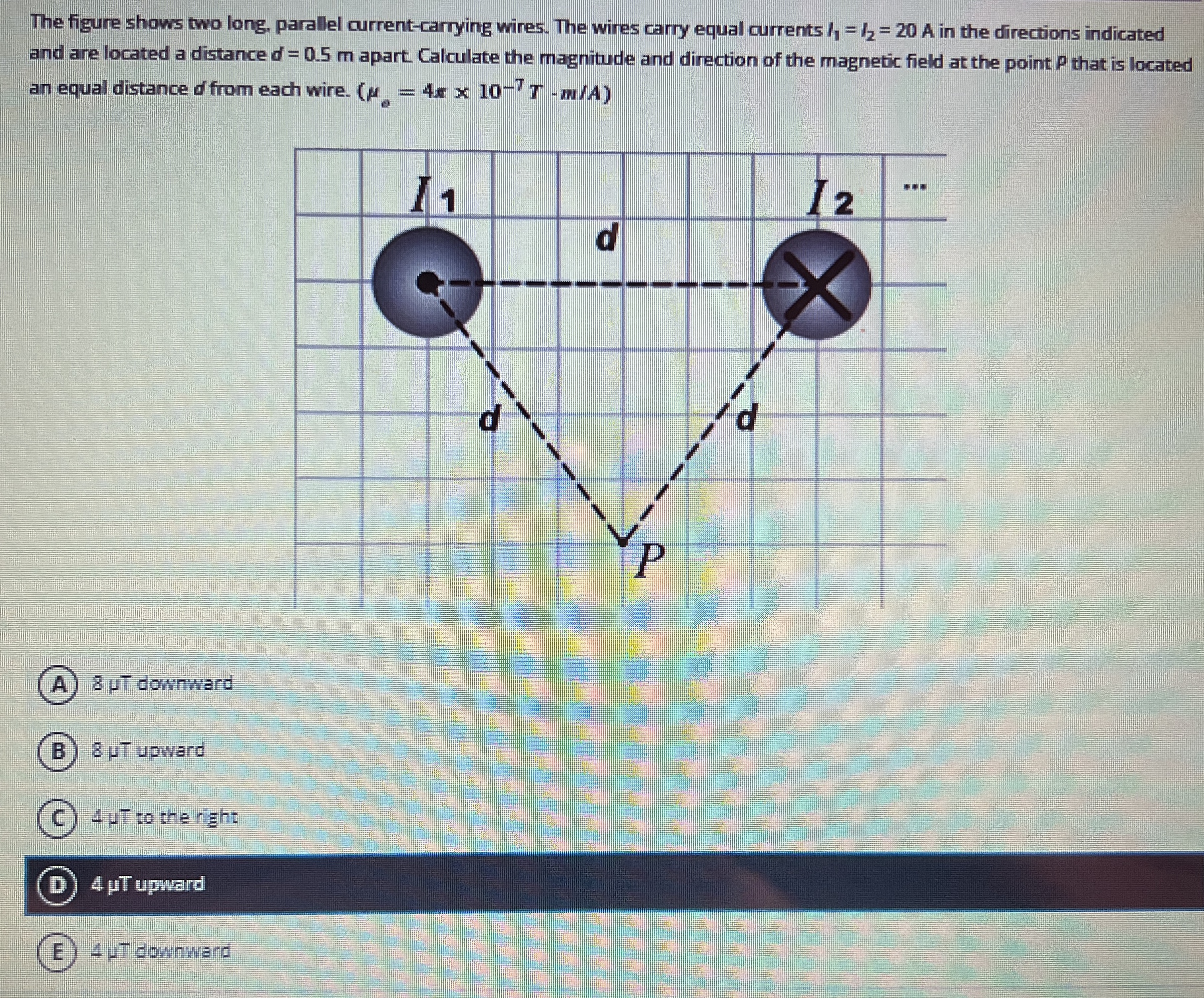 Solved The Figure Shows Two Long Parallel Current Carrying Chegg