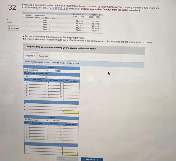 Solved Following Is Information On Two Alternative Chegg