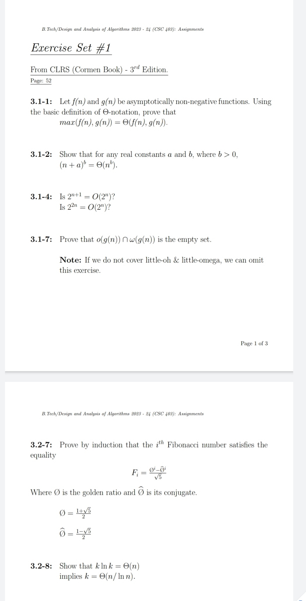 Solved B Tech Design And Analysis Of Algorithms Chegg