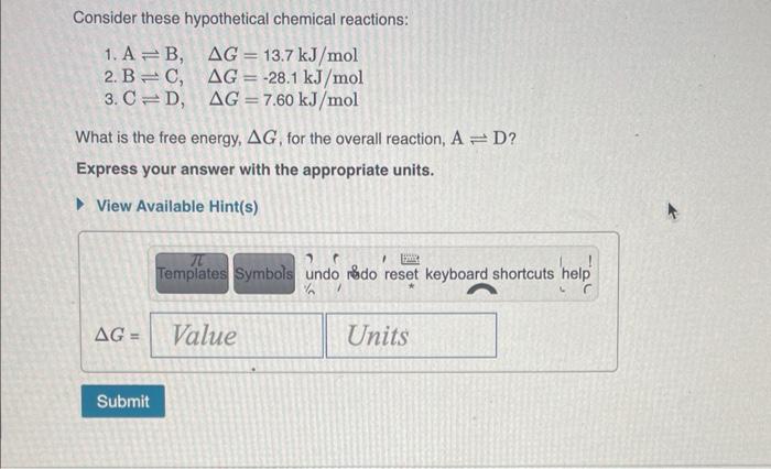 Solved Consider These Hypothetical Chemical Reactions Chegg