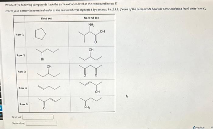 Which Of The Following Compounds Have The Same Chegg