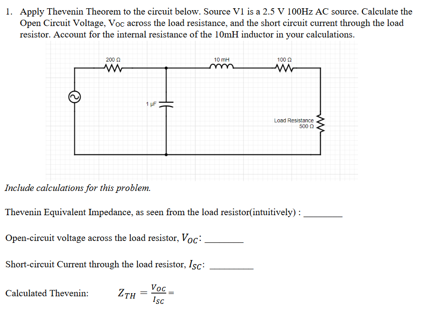 Solved Apply Thevenin Theorem To The Circuit Below Source Chegg