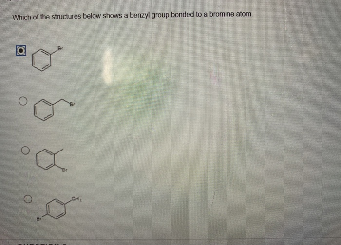 Solved Which Of The Structures Below Shows A Benzyl Group Chegg