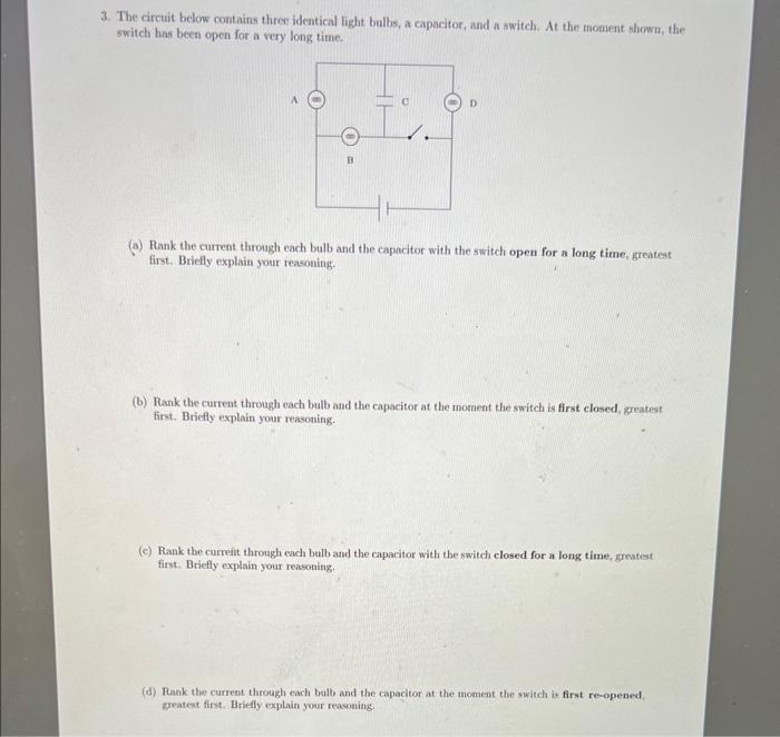 Solved The Circuit Below Contains Three Identical Light Chegg