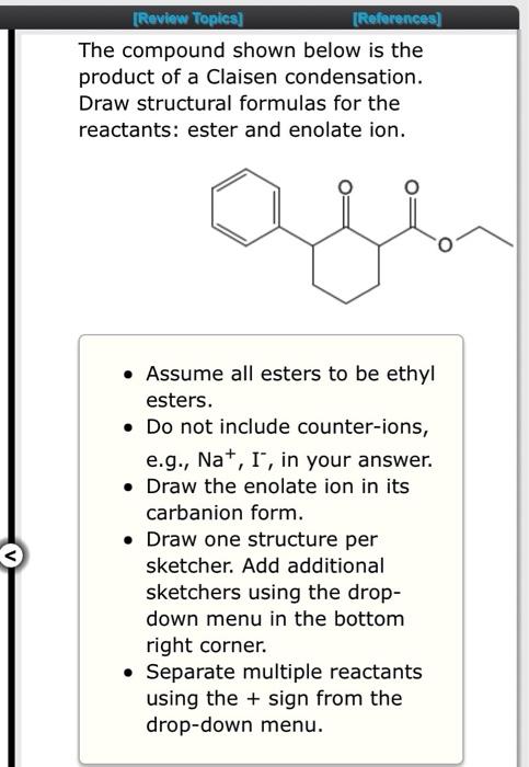 Solved The Compound Shown Below Is The Product Of A Clai