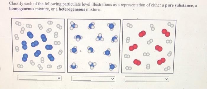 Solved Classify Each Of The Following Particulate Level Chegg