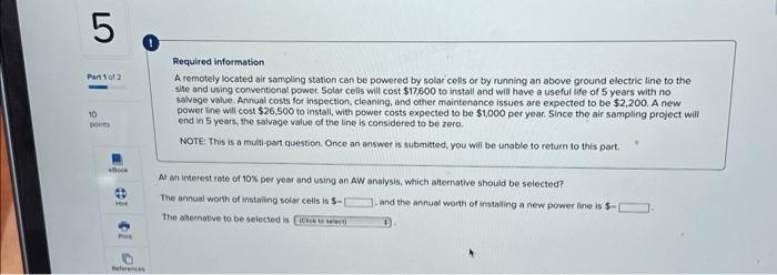 Solved Required Information A Remotely Located Air Sampling Chegg