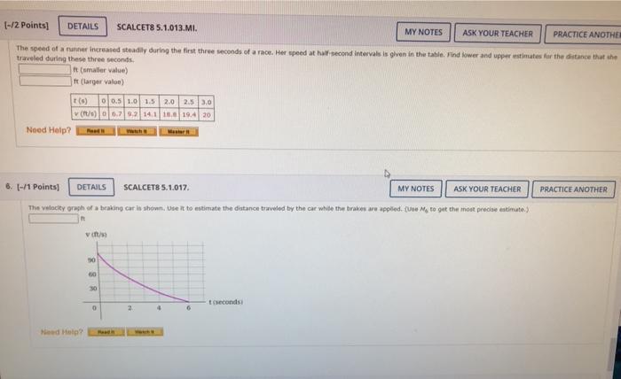 Solved Points Details Scalcets Mi My Notes Chegg