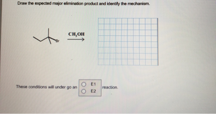 Solved Draw The Expected Major Elimination Product And Chegg