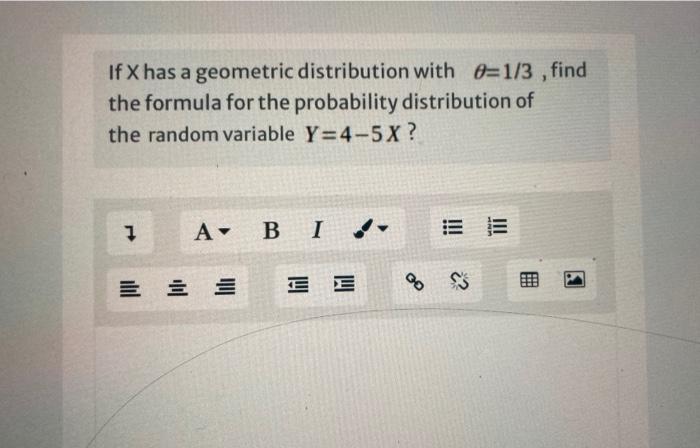 Solved If X Has A Geometric Distribution With Find Chegg