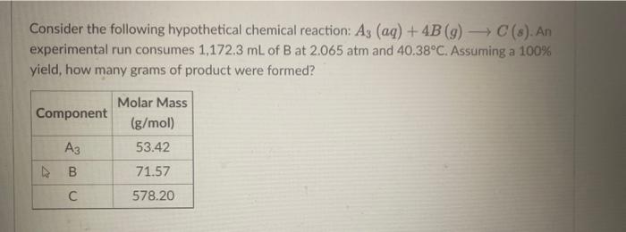 Solved Consider The Following Hypothetical Chemical Chegg