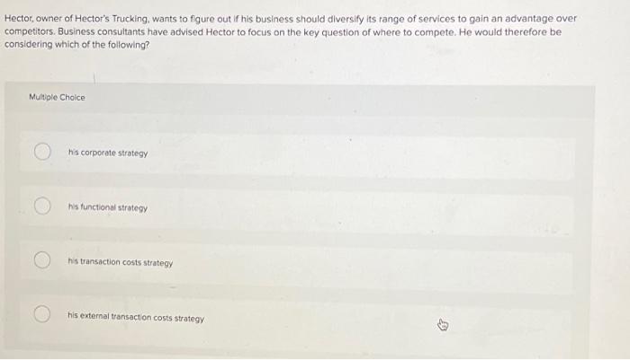 Solved Hector Owner Of Hector S Trucking Wants To Figure Chegg