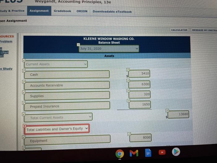 Solved Weygandt Accounting Principles E Tudy Practice Chegg