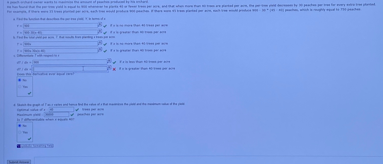 Solved A Peach Orchard Owner Wants To Maximize The Amount Of Chegg