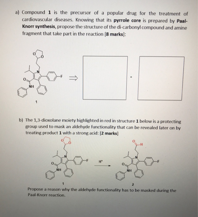 Solved A Compound 1 Is The Precursor Of A Popular Drug For Chegg