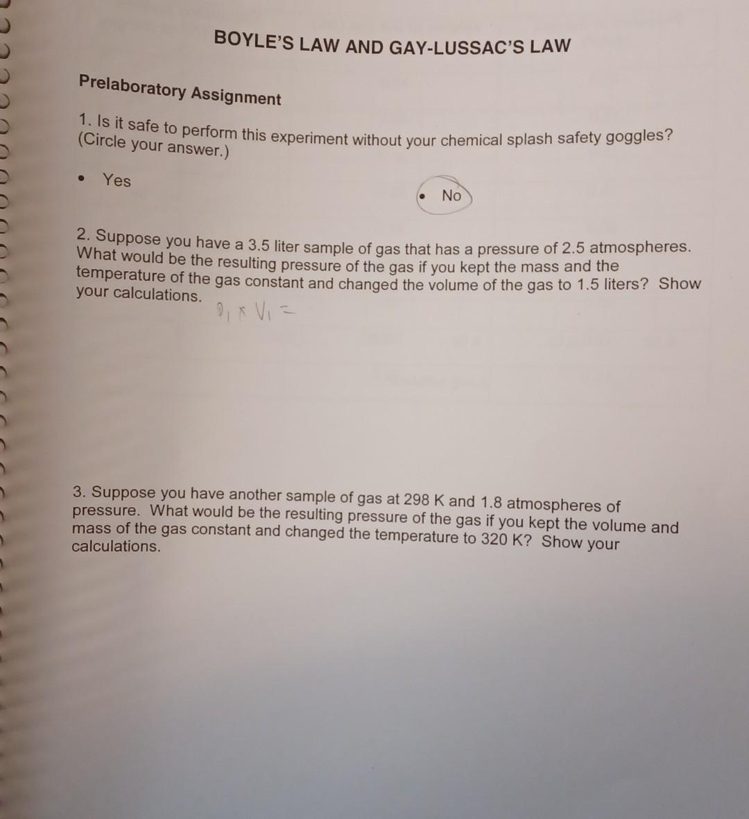 Solved Prelaboratory Assignment 1 Is It Safe To Perform Chegg