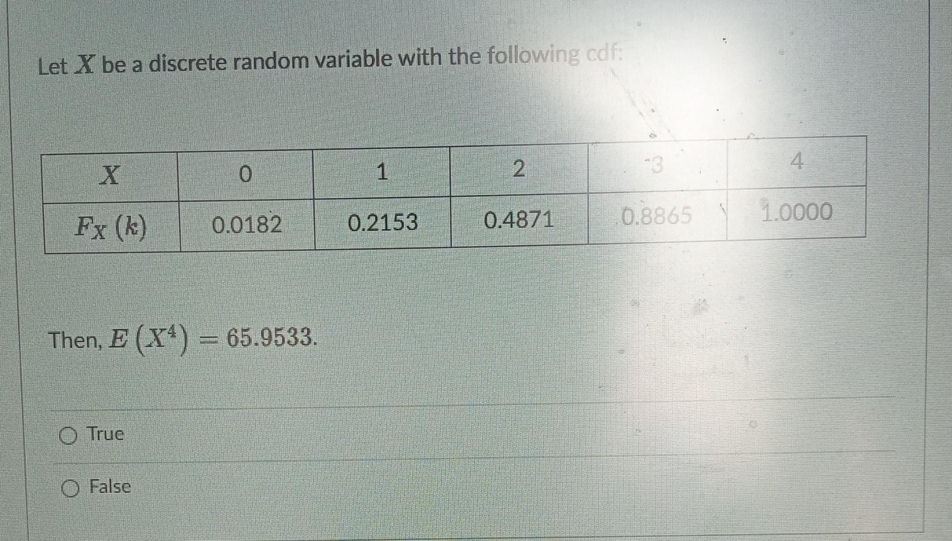 Solved Let X Be A Discrete Random Variable With The Chegg