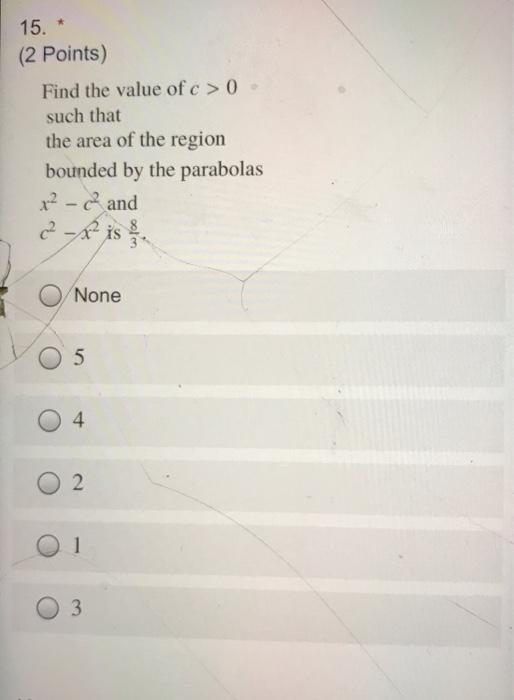 Solved Points Find The Value Of C Such That Chegg