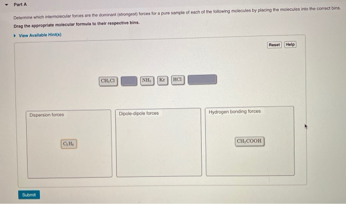 Solved Determine Which Intermolecular Forces Are The Chegg