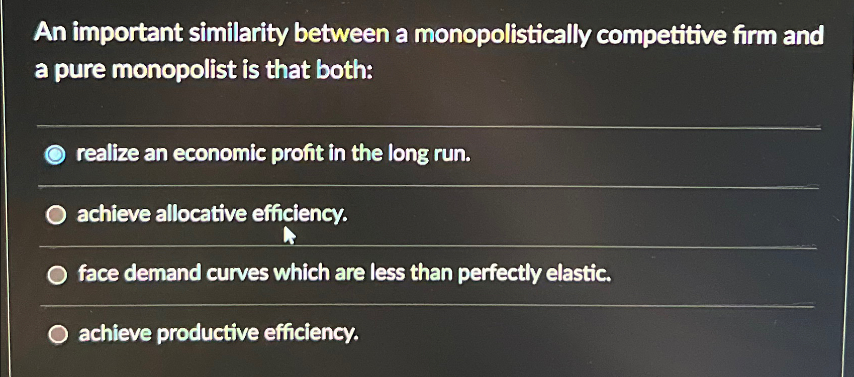 Solved An Important Similarity Between A Monopolistically Chegg