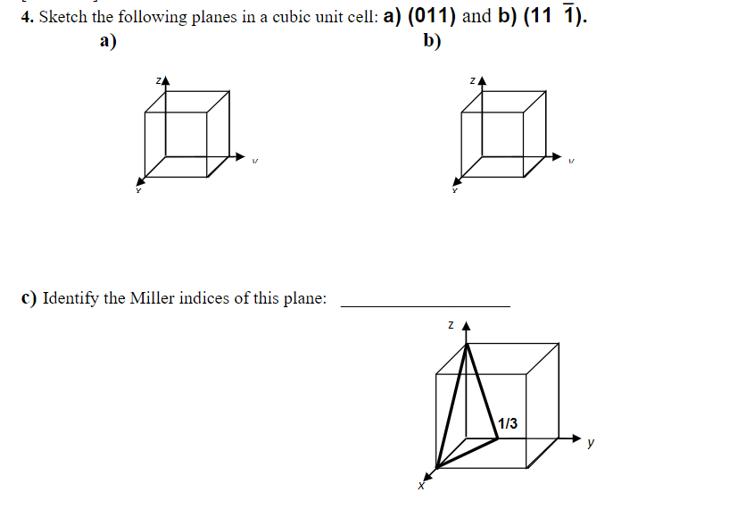 Solved Sketch The Following Planes In A Cubic Unit Cell Chegg