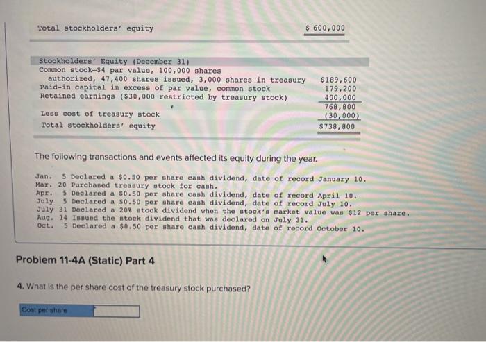 Solved Required Information Problem 11 4A Static Analyzing Chegg