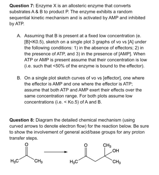 Question Enzyme X Is An Allosteric Enzyme That Chegg