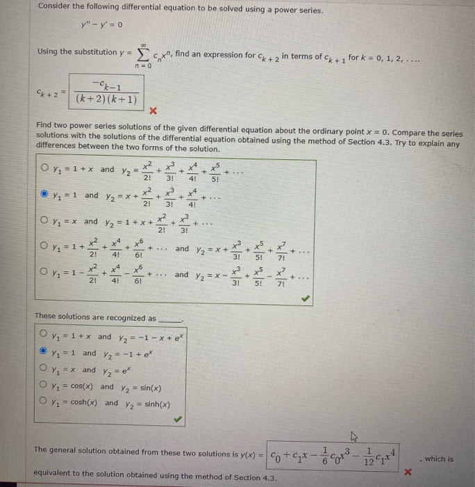 Solved Consider The Following Differential Equation To Be Chegg