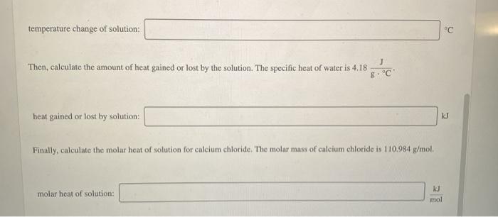 Solved Use The Heat Of Solution Interactive To Calculate The Chegg